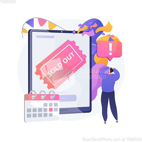 Image of Sold-out event abstract concept vector illustration.