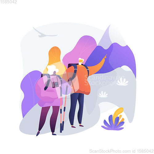 Image of Retirement travel vector concept metaphor