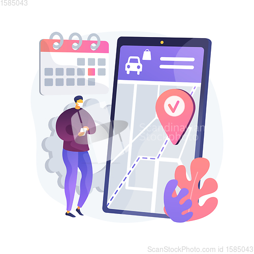 Image of Set quick and efficient pickup service abstract concept vector illustration.