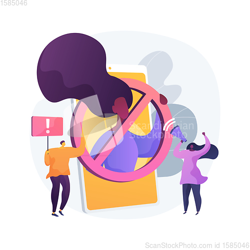 Image of Cancel culture abstract concept vector illustration.