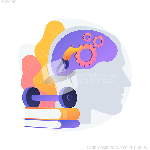 Image of Mind fitness abstract concept vector illustration.