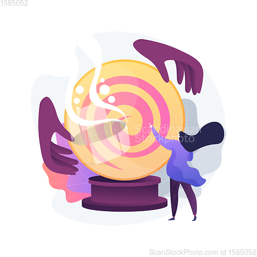 Image of Fortune telling abstract concept vector illustration.