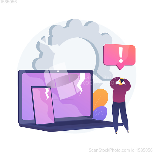 Image of Defective product abstract concept vector illustration.