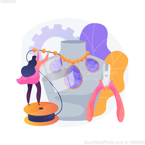 Image of Handmade Jewelry abstract concept vector illustration.