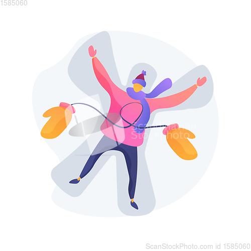 Image of Snow angel vector concept metaphor