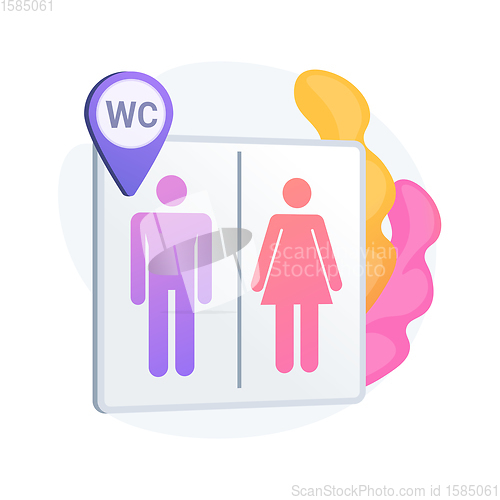 Image of Public restrooms vector concept metaphor