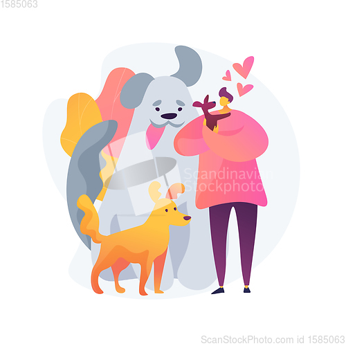 Image of Dogs friendly place vector concept metaphor