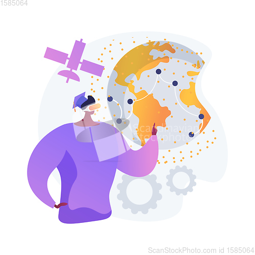 Image of Interactive learning experience abstract concept vector illustration.