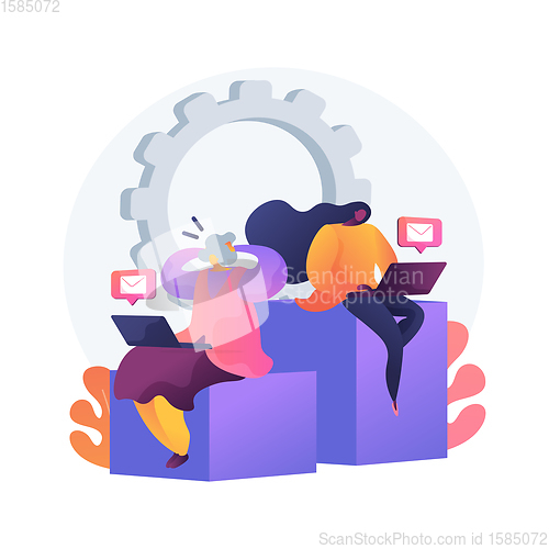 Image of Technology gap abstract concept vector illustration.