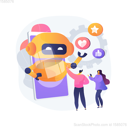 Image of Virtual influencer abstract concept vector illustration.