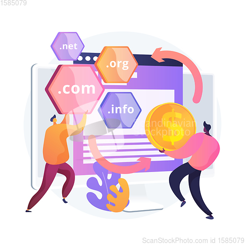Image of Domain Flipping abstract concept vector illustration.