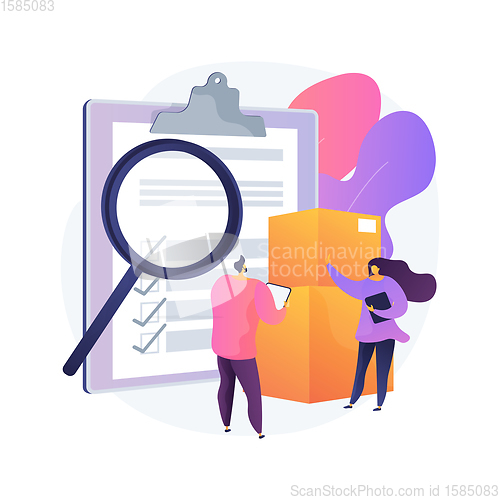 Image of Product quality control abstract concept vector illustration.
