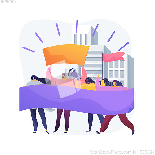 Image of Social movement abstract concept vector illustration.