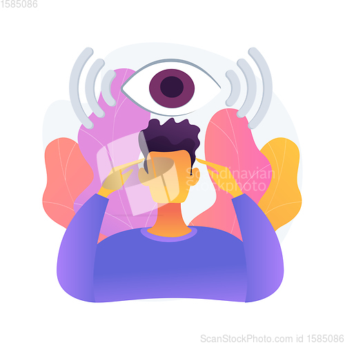 Image of Clairvoyance ability abstract concept vector illustration.