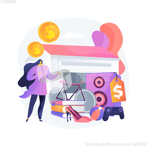 Image of Garage sale abstract concept vector illustration.