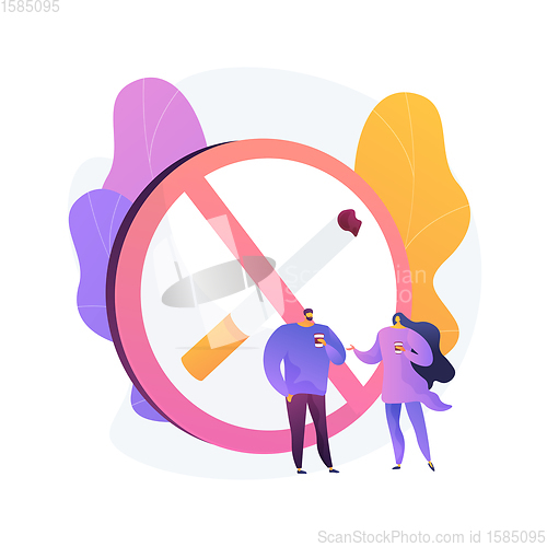 Image of Smoke free zone vector concept metaphor