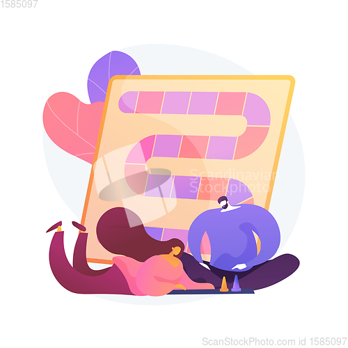 Image of Board games abstract concept vector illustration.