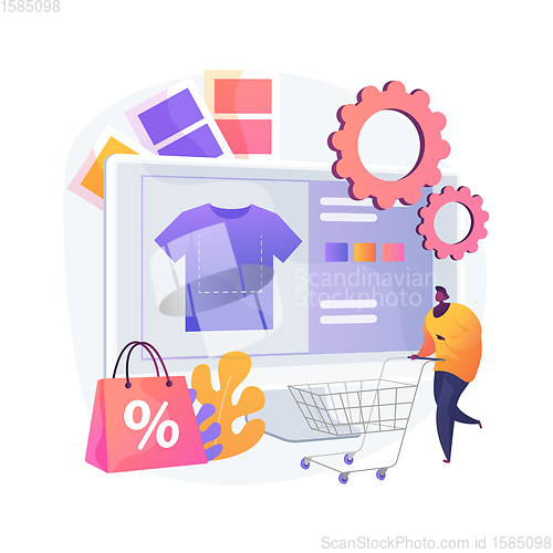 Image of Merch clothing abstract concept vector illustration.