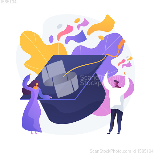 Image of College graduation vector concept metaphor