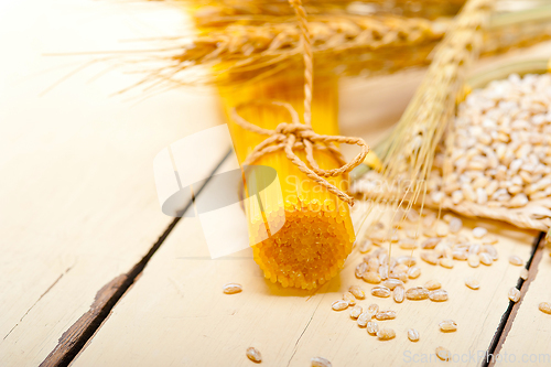 Image of organic Raw italian pasta and durum wheat