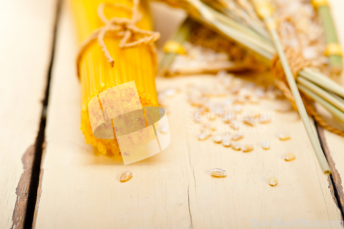 Image of organic Raw italian pasta and durum wheat