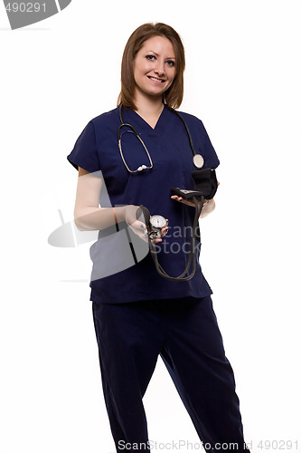 Image of Smiling woman nurse