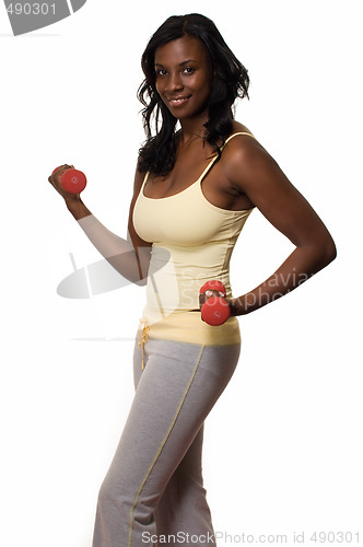 Image of Woman doing arm exercises