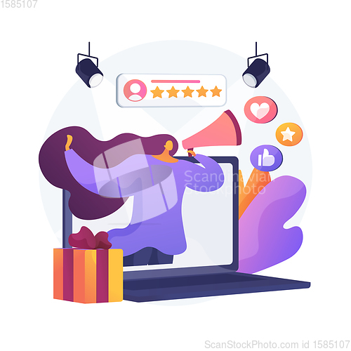 Image of Brand ambassador abstract concept vector illustration.