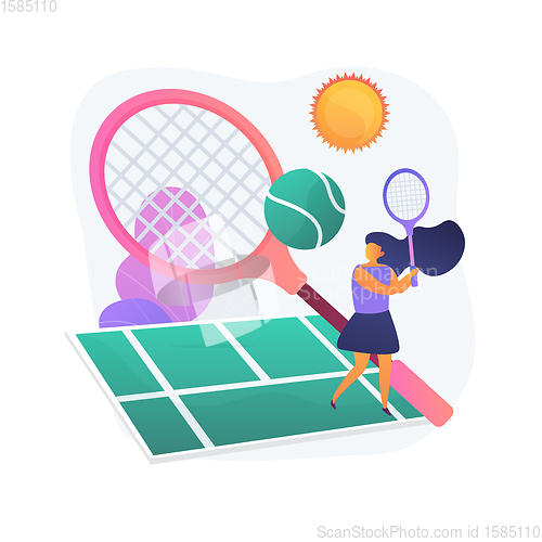 Image of Tennis camp vector concept metaphor