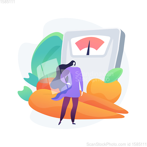 Image of Keep a healthy diet abstract concept vector illustration.