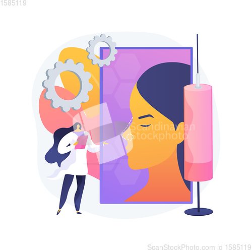 Image of Rhinoplasty abstract concept vector illustration.