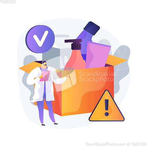 Image of Product safety control abstract concept vector illustration.