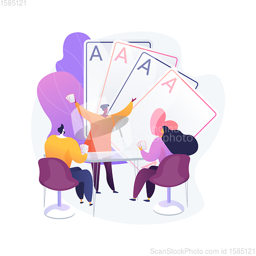 Image of Play cards abstract concept vector illustration.