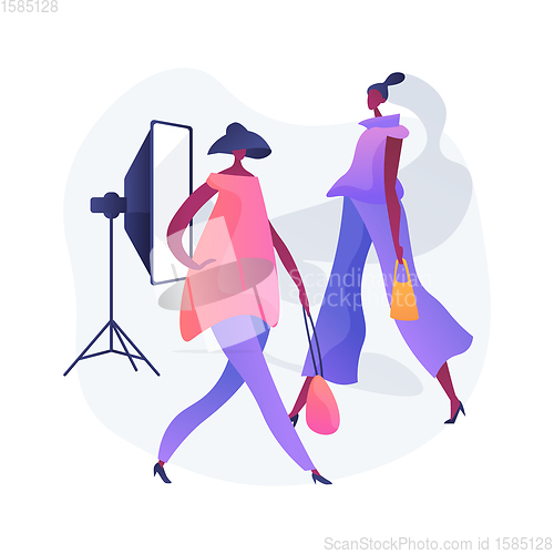 Image of Modeling agency abstract concept vector illustration.