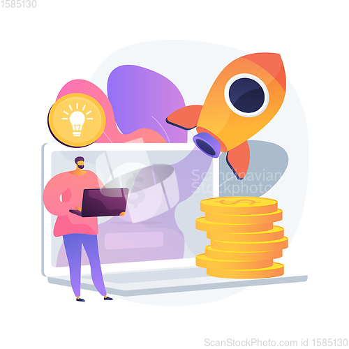 Image of Online business abstract concept vector illustration.