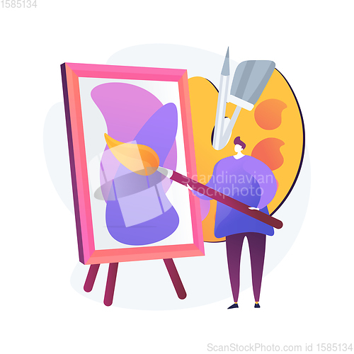 Image of Painting abstract concept vector illustration.