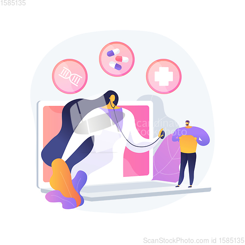 Image of Telehealth abstract concept vector illustration.