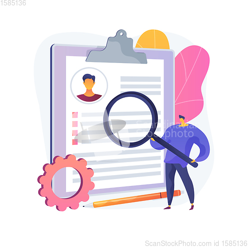 Image of Resume writing service abstract concept vector illustration.