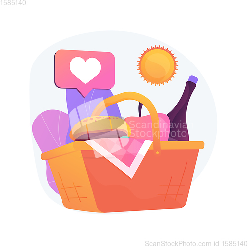 Image of Summer picnic vector concept metaphor