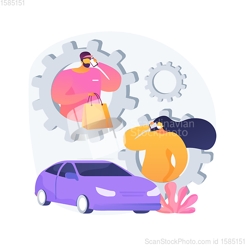 Image of Call for load products abstract concept vector illustration.
