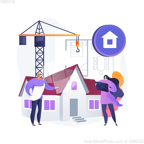 Image of Real estate development abstract concept vector illustration.