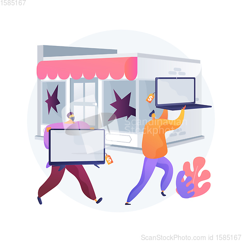 Image of Looting abstract concept vector illustration.