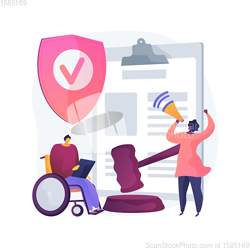 Image of Anti-discrimination law abstract concept vector illustration.