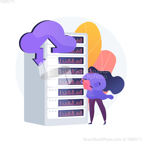 Image of Hosting processor vector concept metaphor