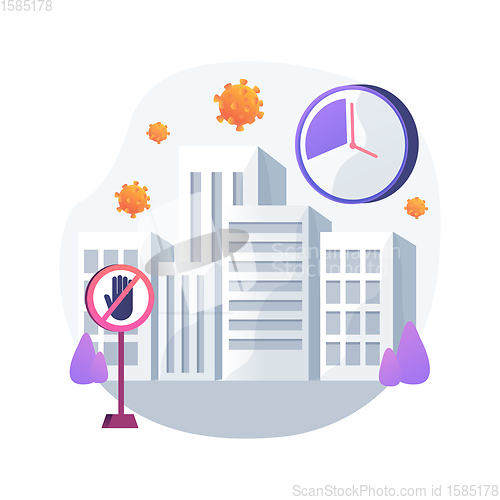 Image of Curfew abstract concept vector illustration.