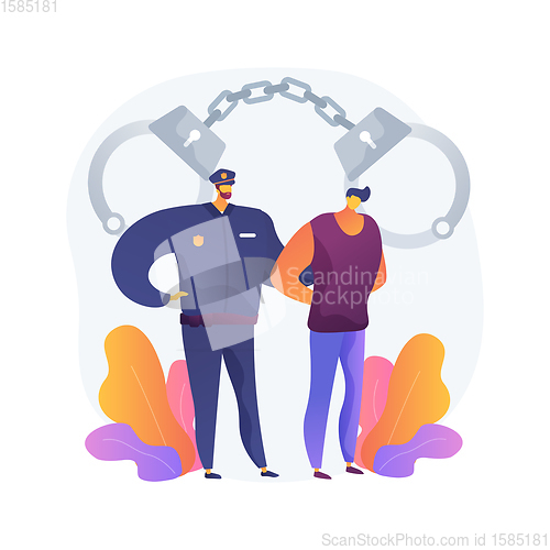 Image of Arrest abstract concept vector illustration.