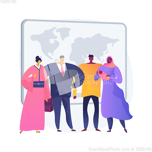 Image of Nationality abstract concept vector illustration.