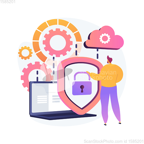 Image of Personal data protection vector concept metaphor