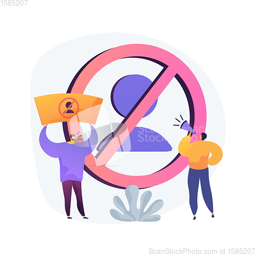 Image of Boycott abstract concept vector illustration.