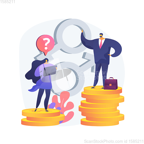 Image of Gender discrimination abstract concept vector illustration.